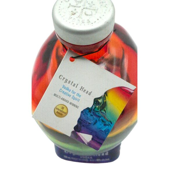 Crystal Head Rainbow Pride Vodka Collectible Art Bottle & Spirit - Picture 2 of 9